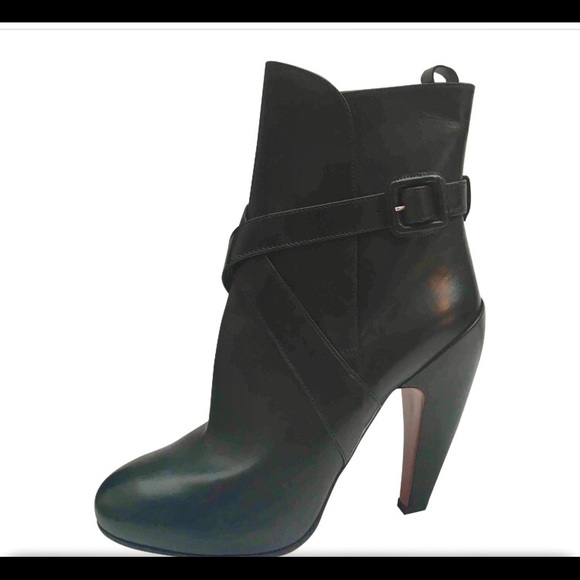 Alaia Shoes - Azzedine Alaia black leather booties